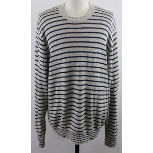 NEW Vince L/S Crewneck Striped Linen Sweater 2XL